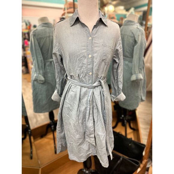 Seraphine Denim Maternity Dress in 2 - Picture 1 of 1